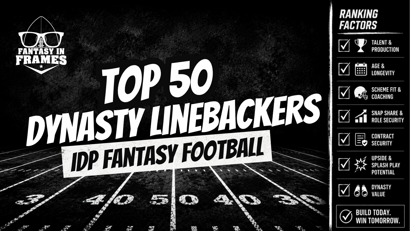 Top 50 Dynasty Linebackers in IDP Fantasy Football | Fantasy In Frames