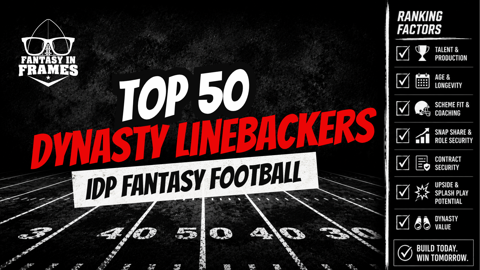 Top 50 Dynasty Linebackers in IDP Fantasy Football | Fantasy In Frames