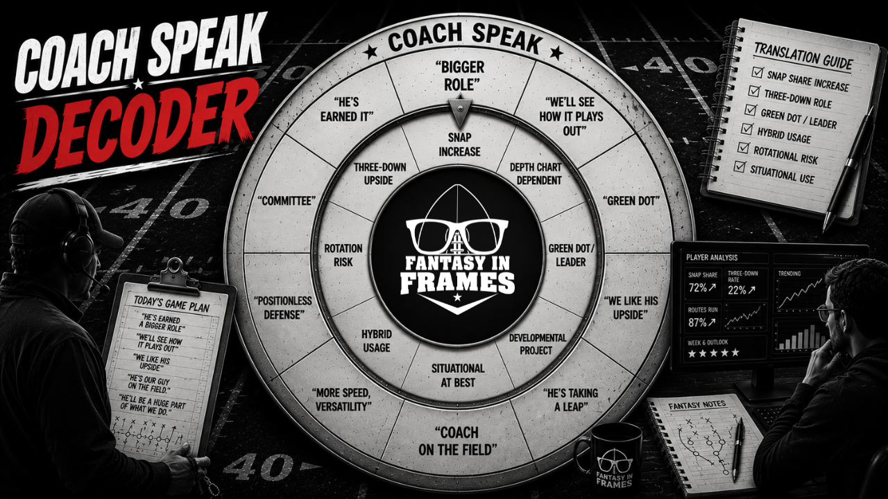 What NFL Coaches Really Mean for Fantasy Football & IDP | Fantasy In Frames